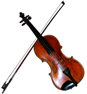 Violin and bow PNG-12839